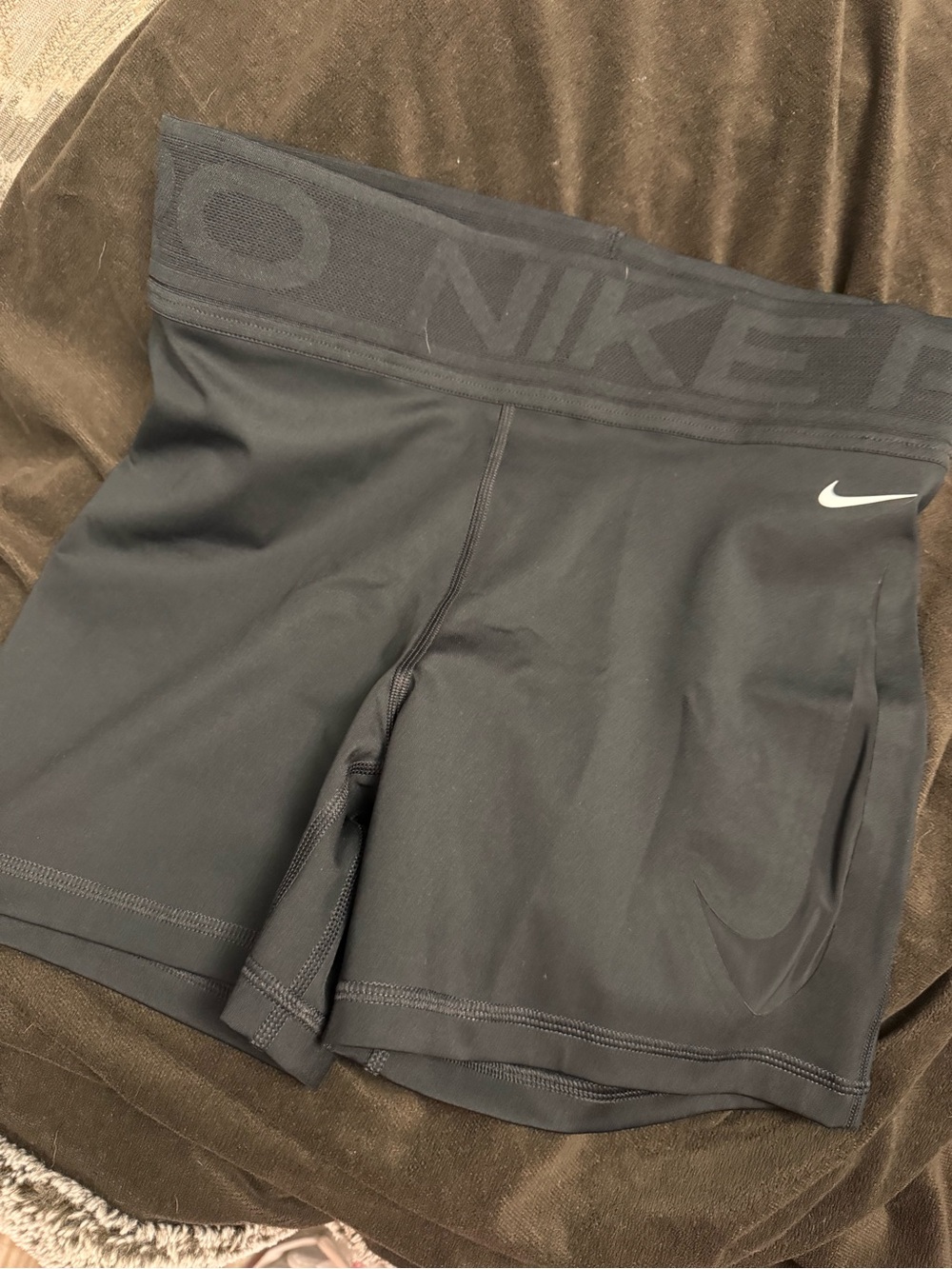Nike Black Athletic Shorts with Subtle Swoosh